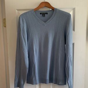 Kenneth Cole New York Sky Blue V-Neck Sweater
